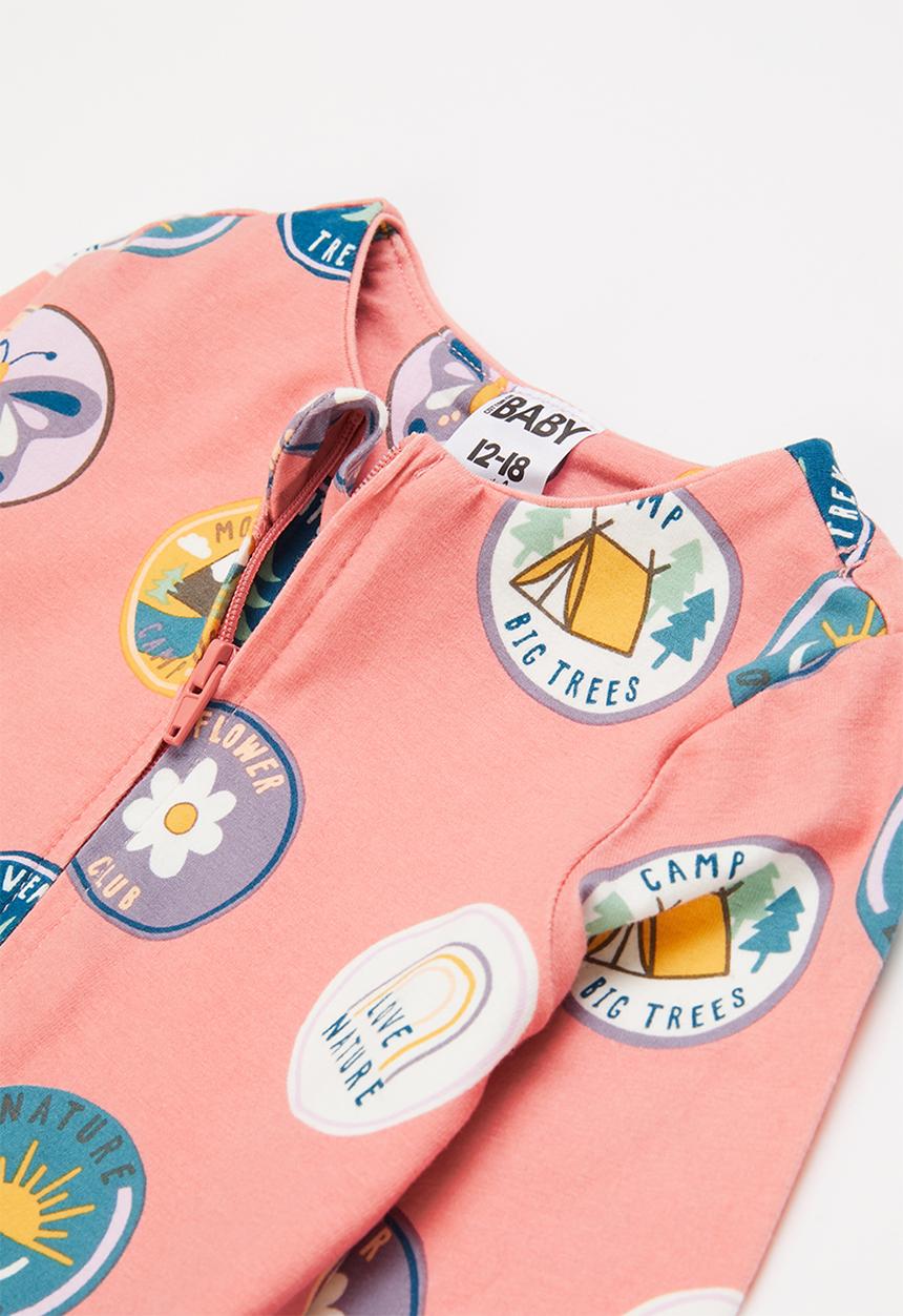 Cotton On - The long sleeve zip romper - earth clay