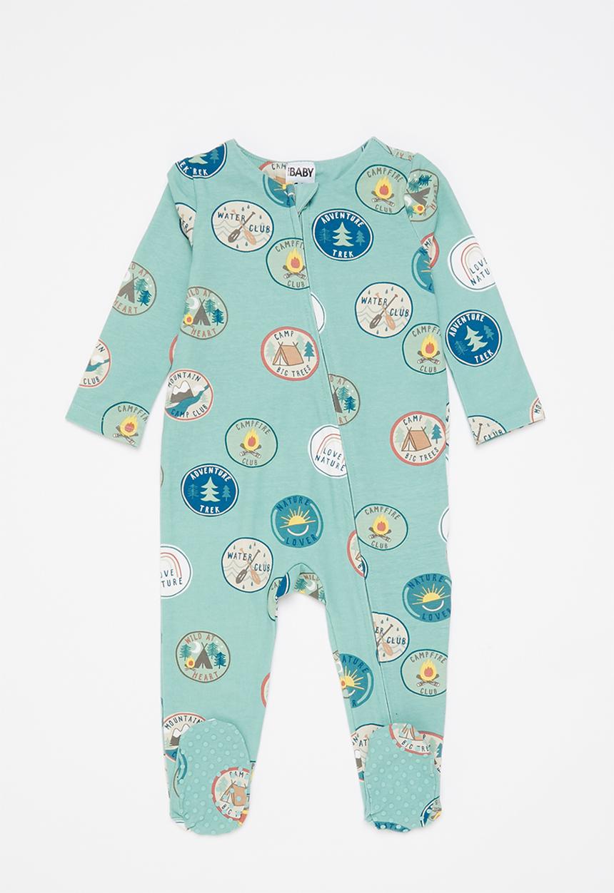 Cotton On - The long sleeve zip romper - rusty aqua