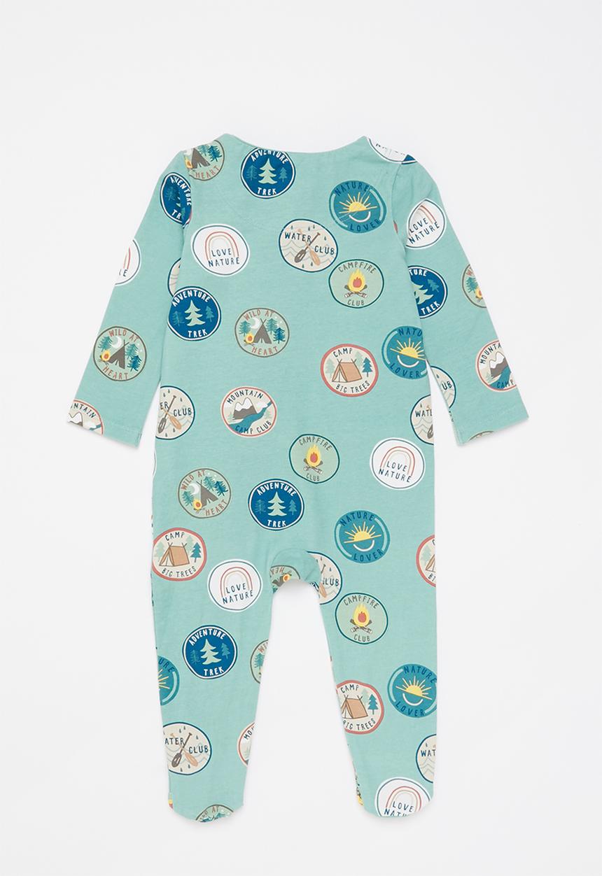 Cotton On - The long sleeve zip romper - rusty aqua