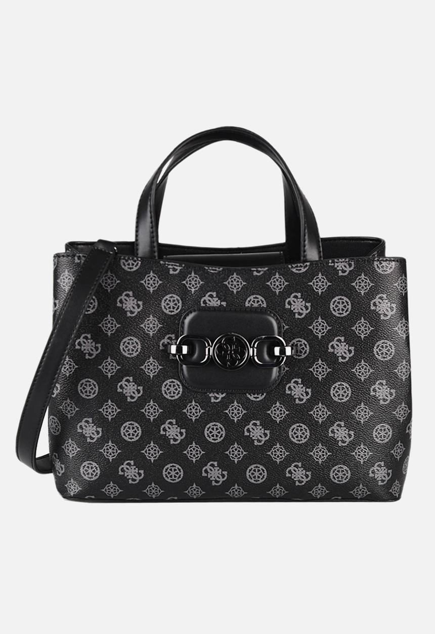 GUESS - Hensley logo girlfriend satchel - charcoal 