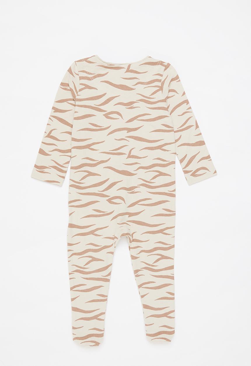 Cotton On - 2 Pack long sleeve zip romper - beige