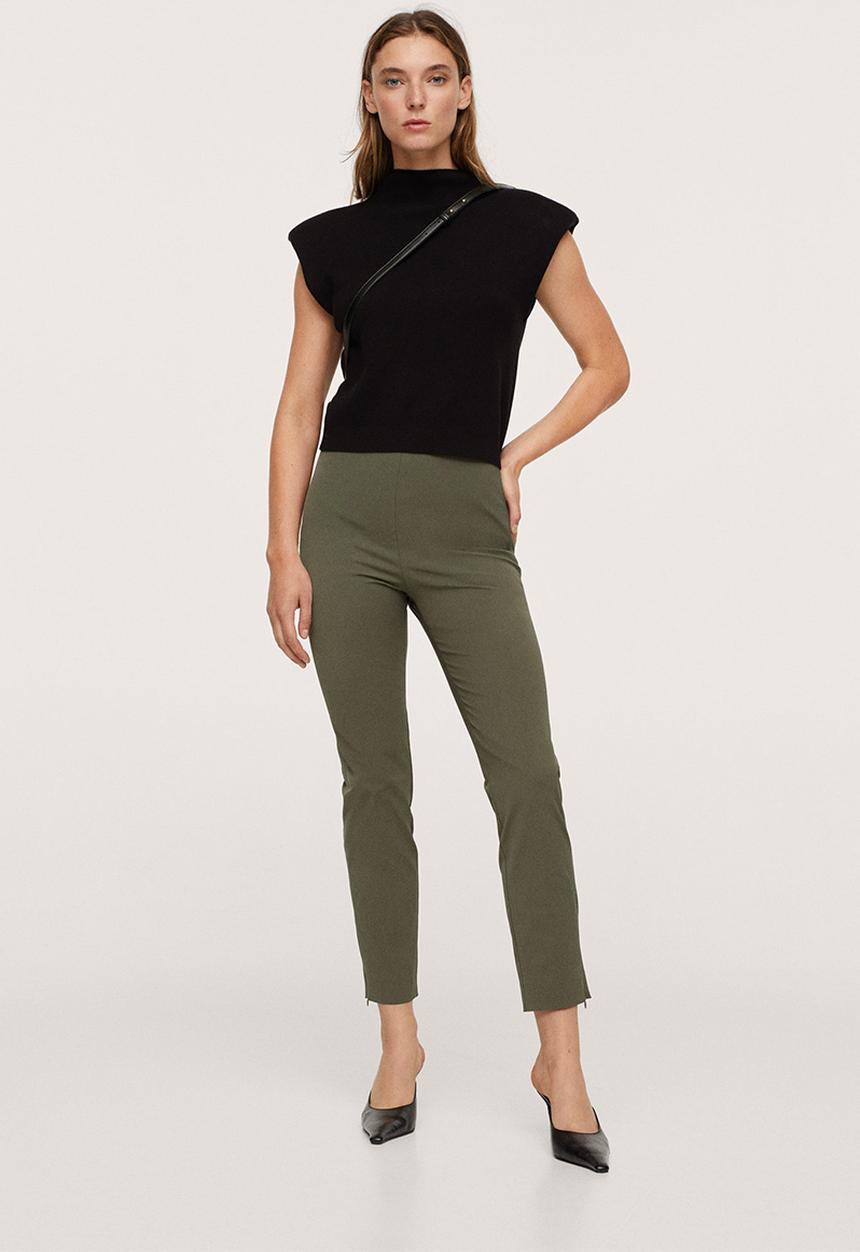 MANGO - Leggings paola - beige/khaki