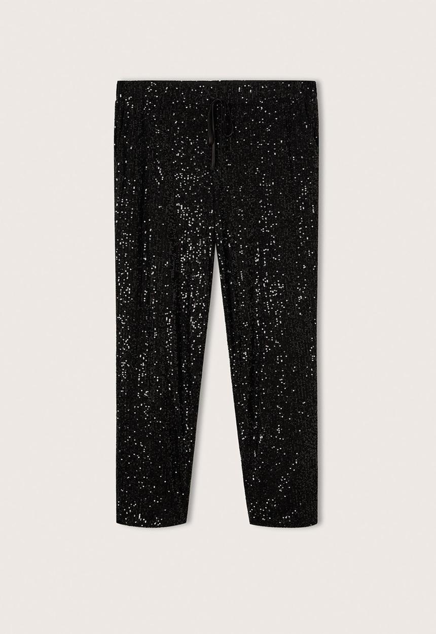 MANGO - Plus trousers jogilux - black