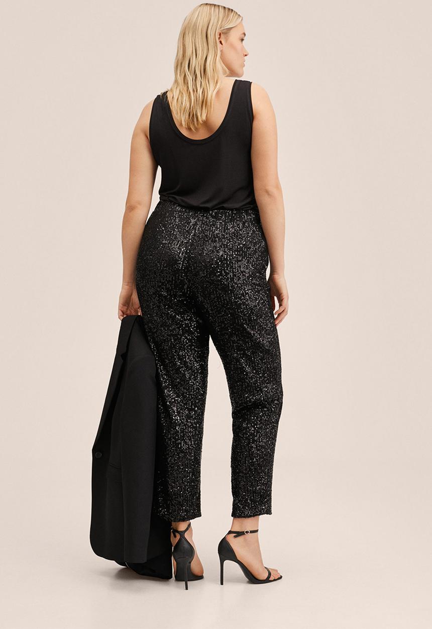 MANGO - Plus trousers jogilux - black