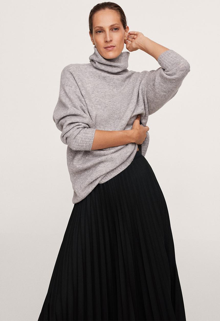 MANGO - Skirt quant - black