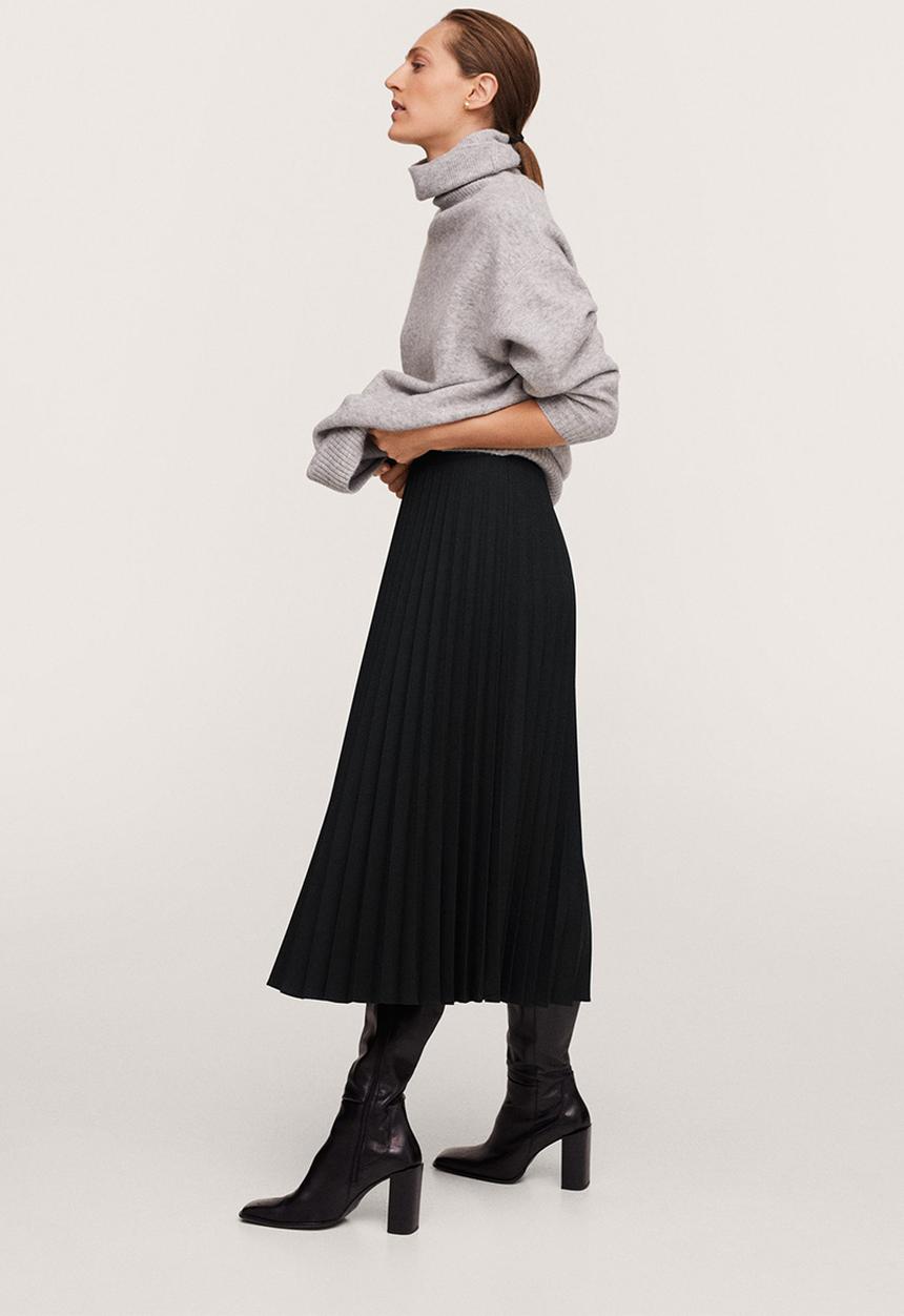 MANGO - Skirt quant - black
