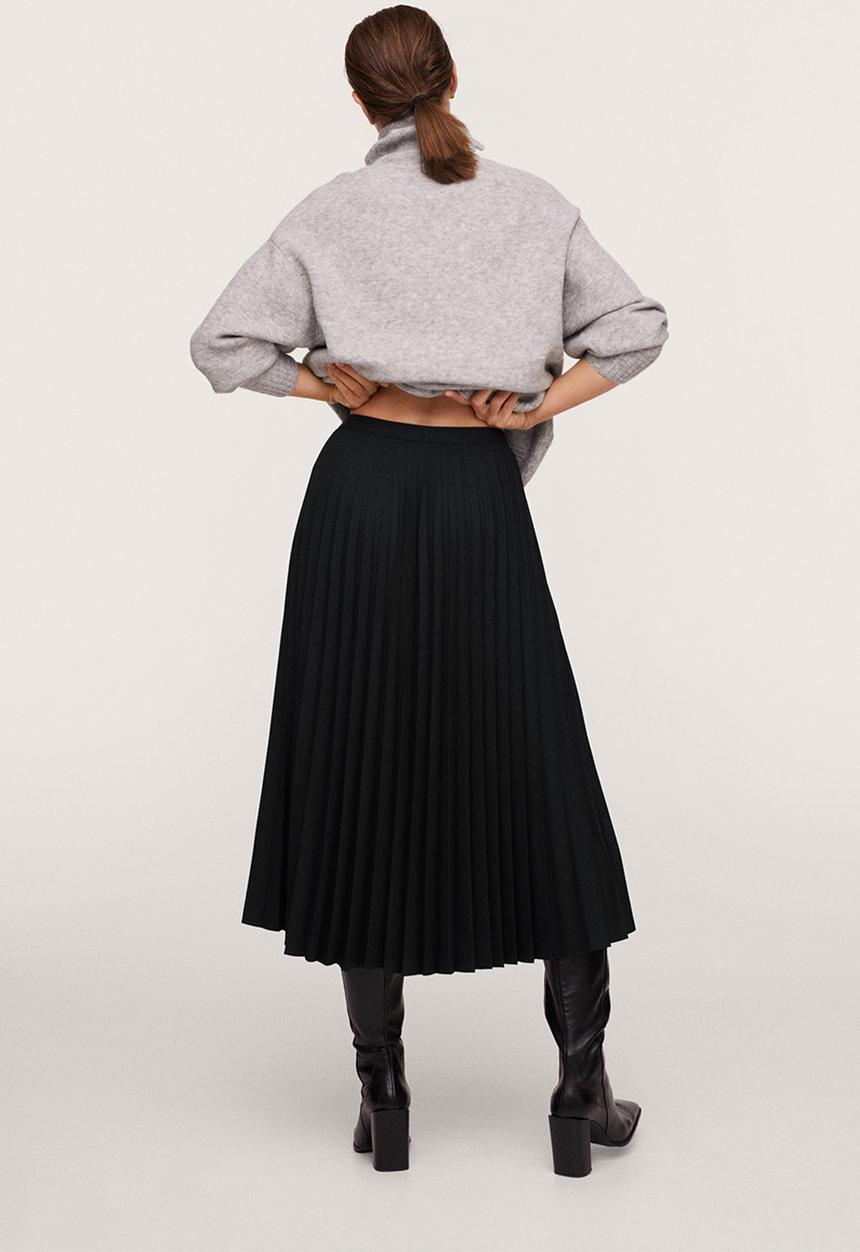 MANGO - Skirt quant - black