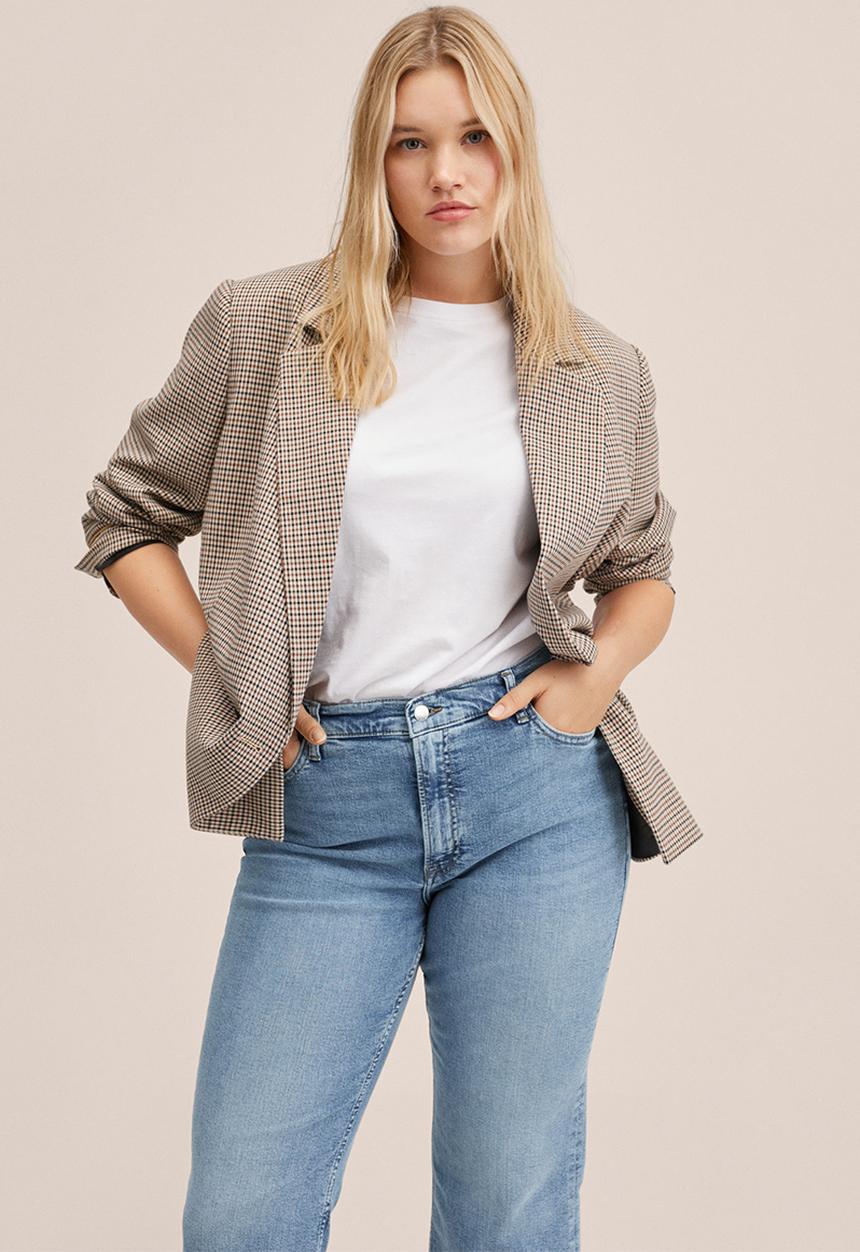 MANGO - Plus jeans sienna - open blue