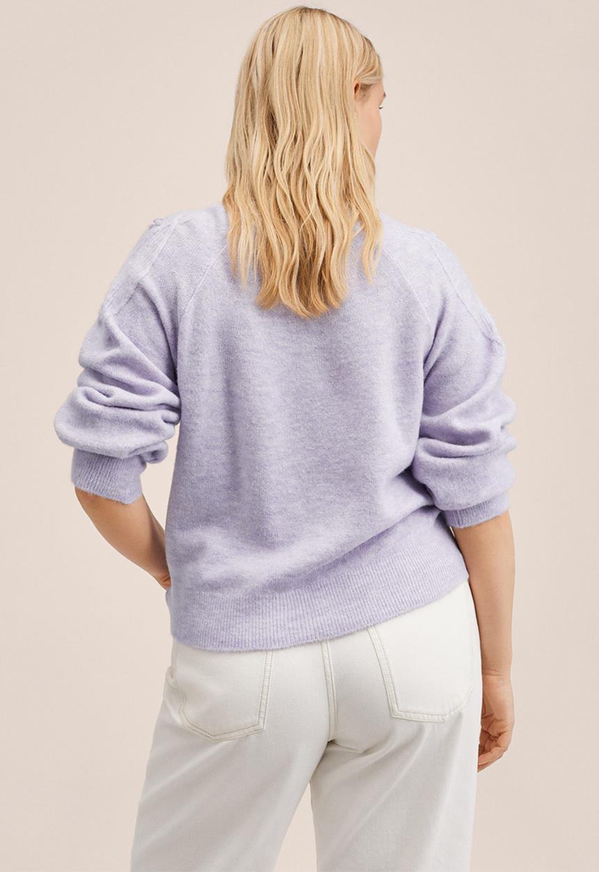 MANGO - Plus sweater estrella - light pastel purple