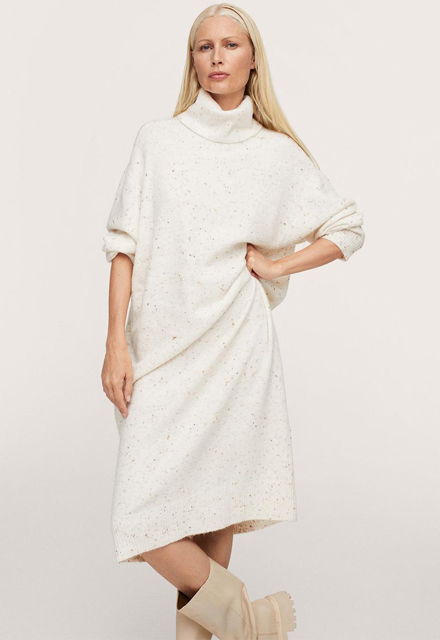 MANGO - Dress natalie - light beige