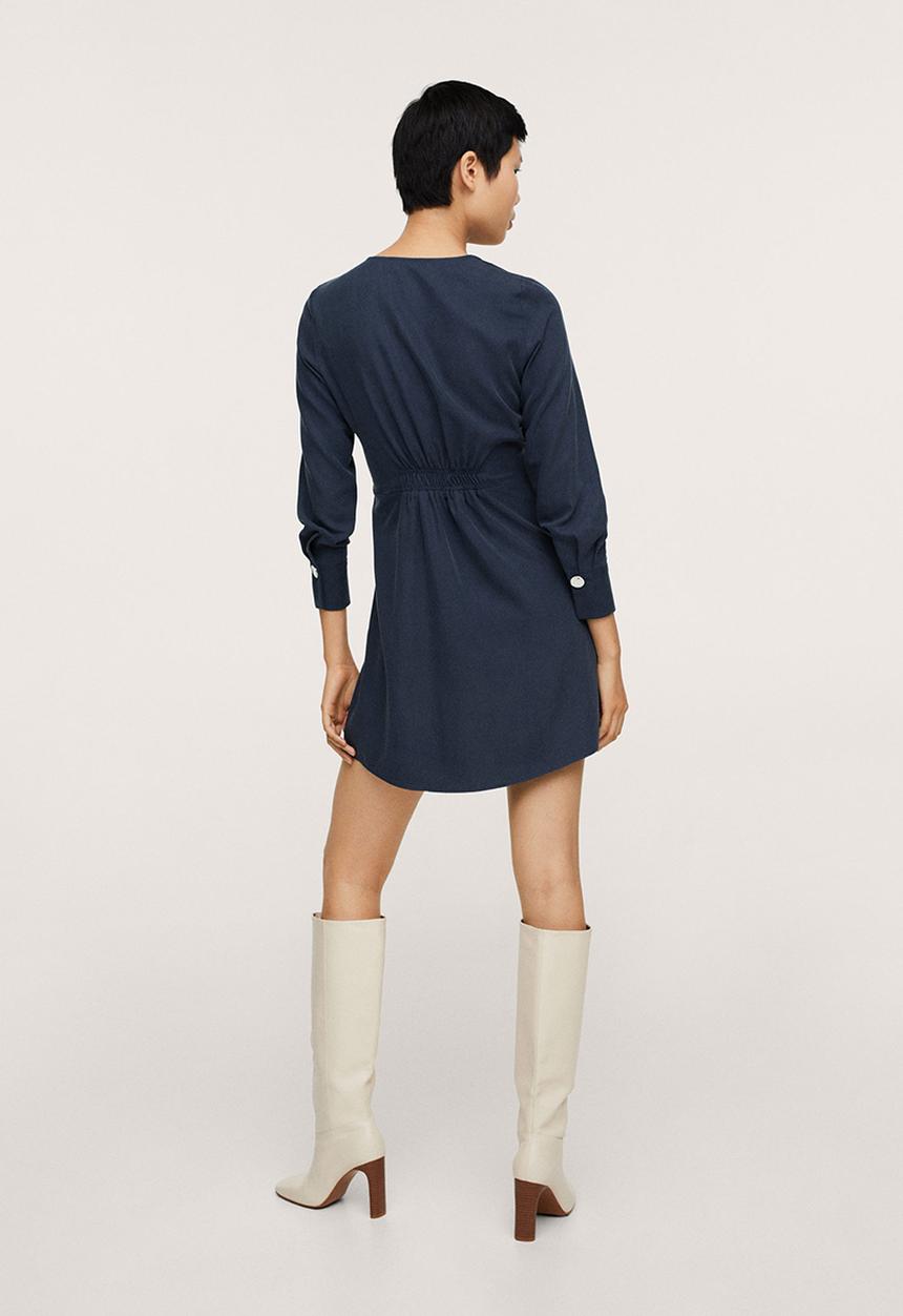 MANGO - Dress aran - navy