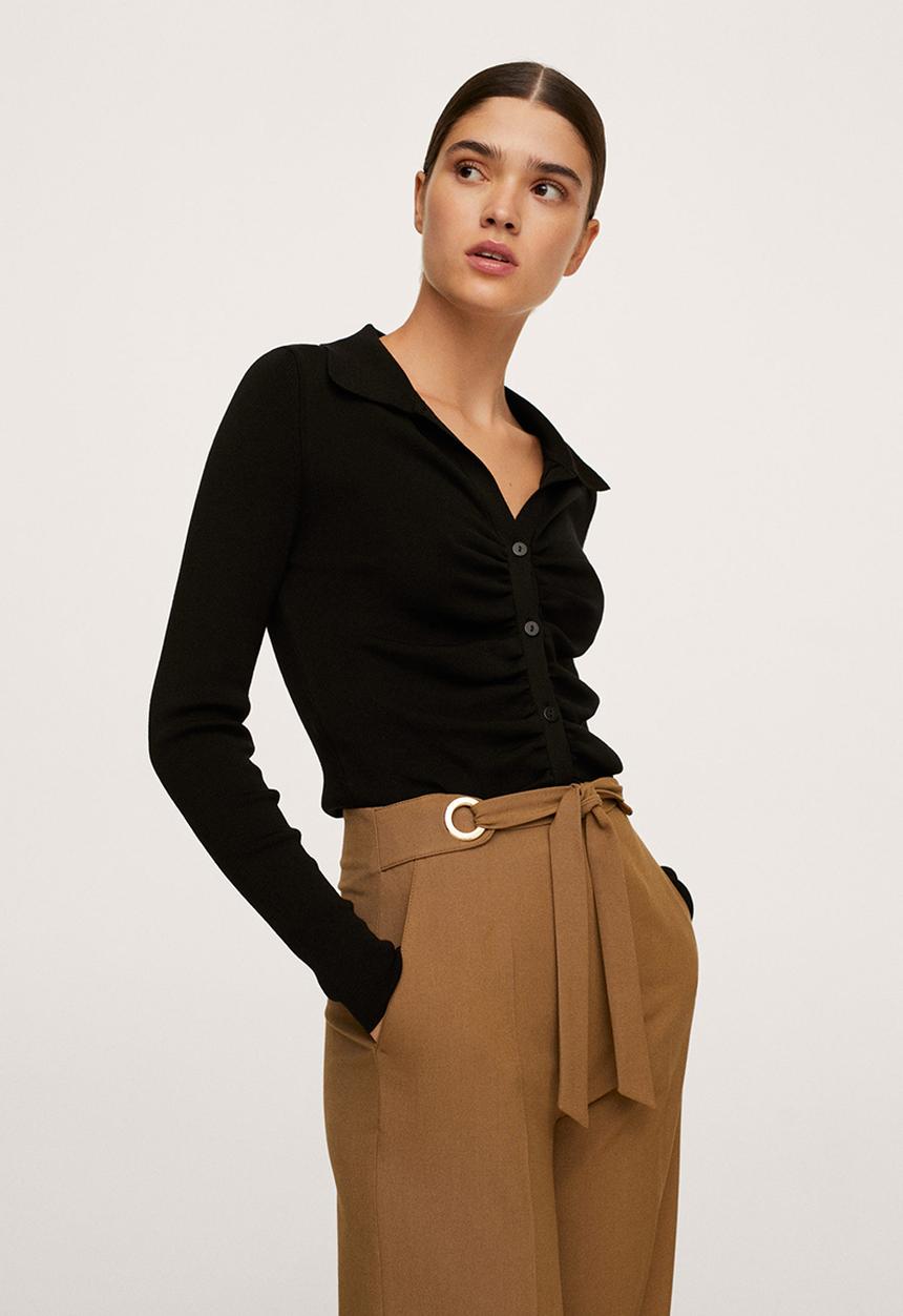MANGO - Trousers hannah - medium brown