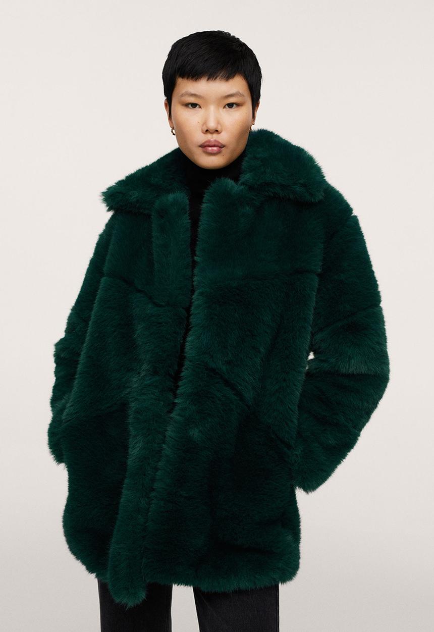 MANGO - Coat purpurin - dark green