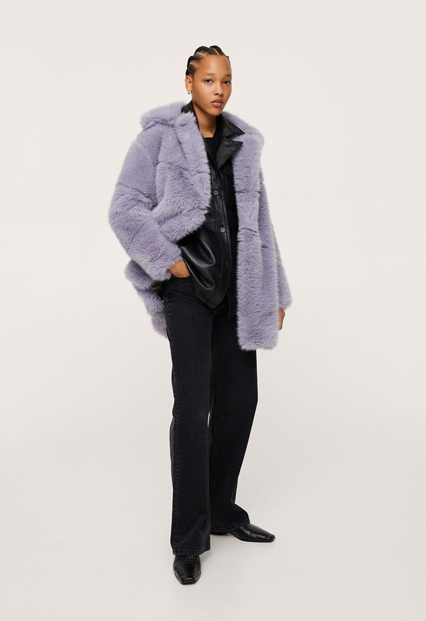 MANGO - Coat purpurin - light pastel purple