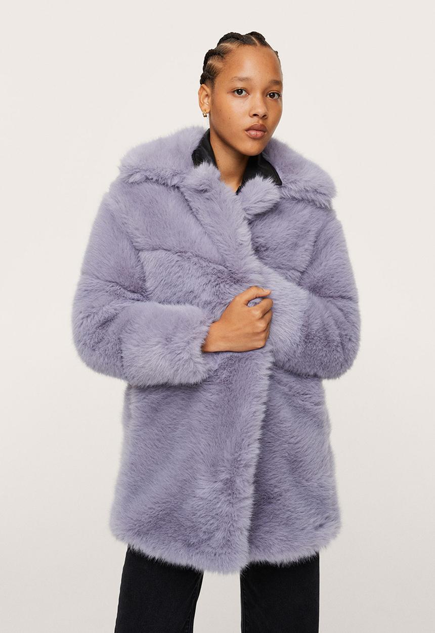 MANGO - Coat purpurin - light pastel purple