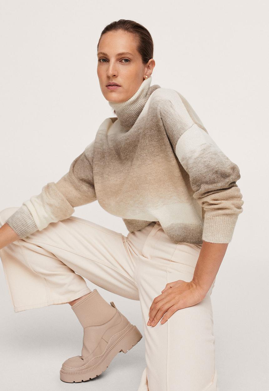 MANGO - Sweater formi - light pastel brown