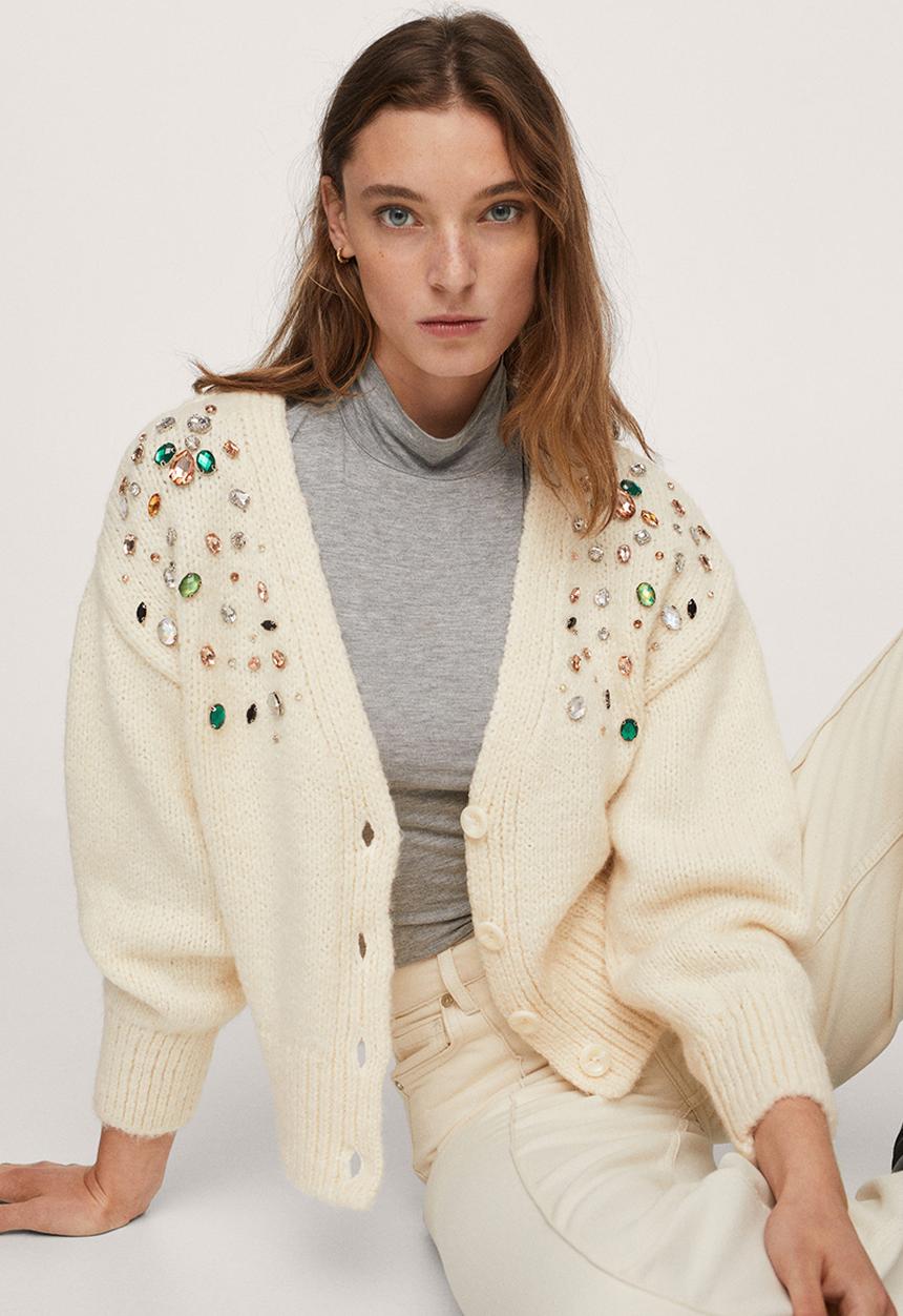 MANGO - Cardigan corona - light beige