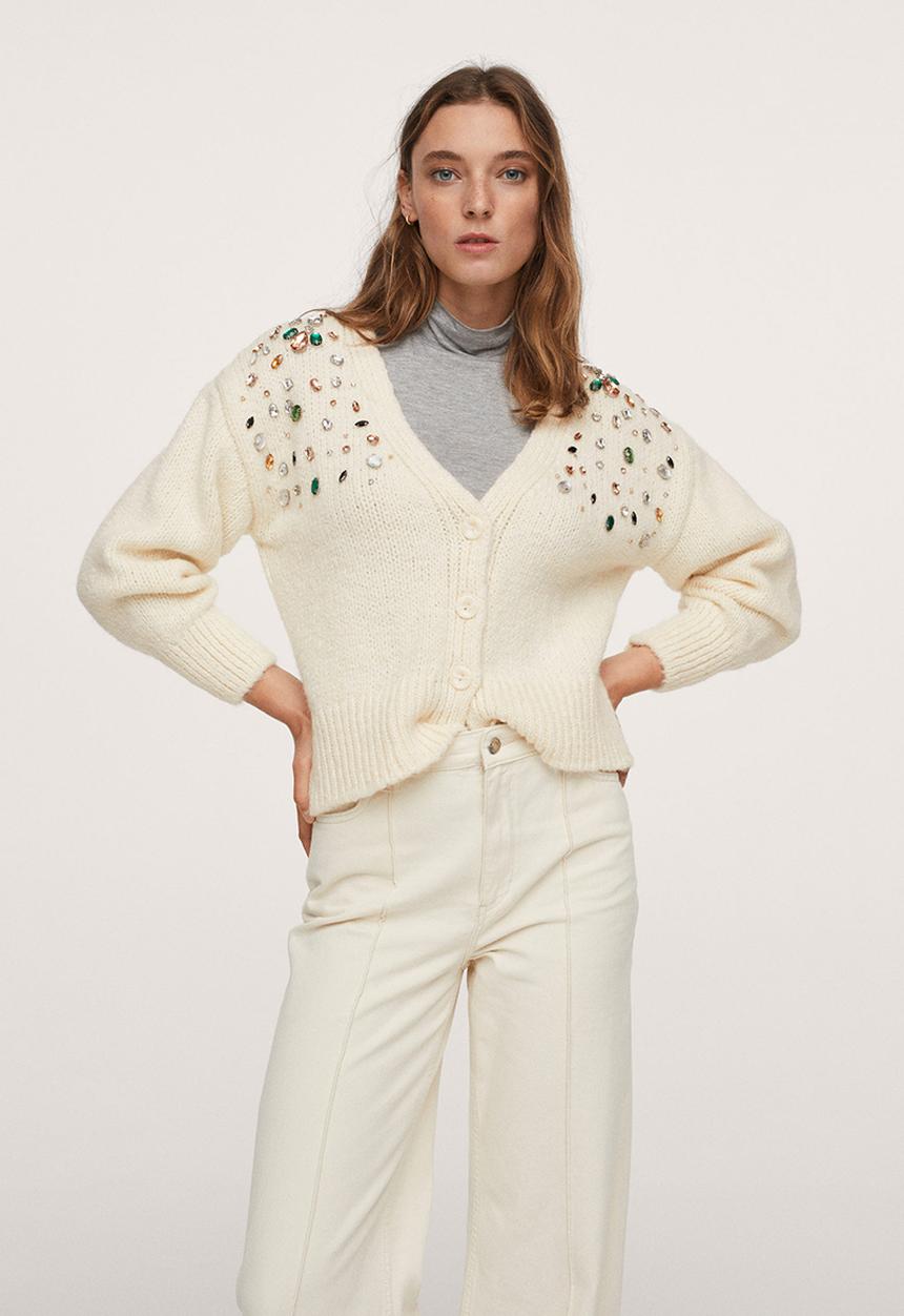 MANGO - Cardigan corona - light beige