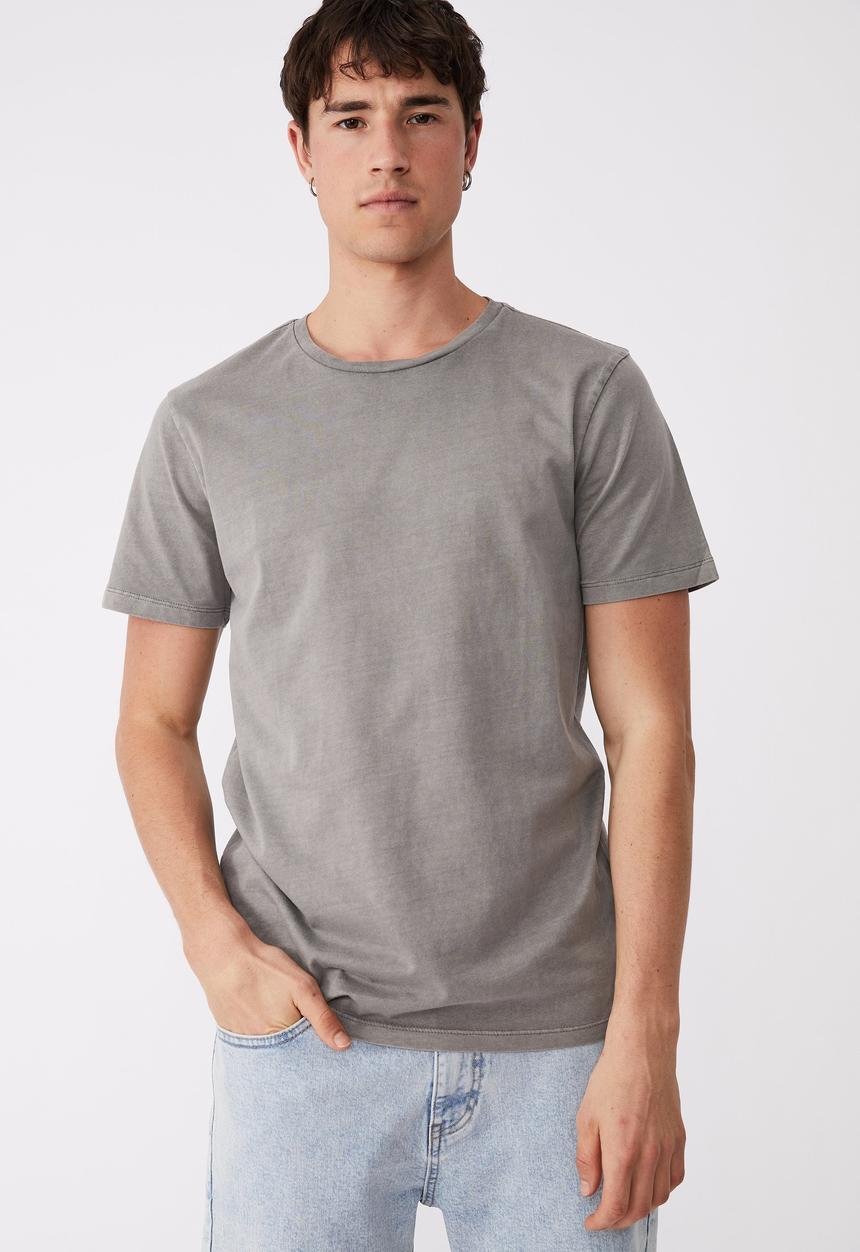 Cotton On - Organic crew T-shirt - slate stone
