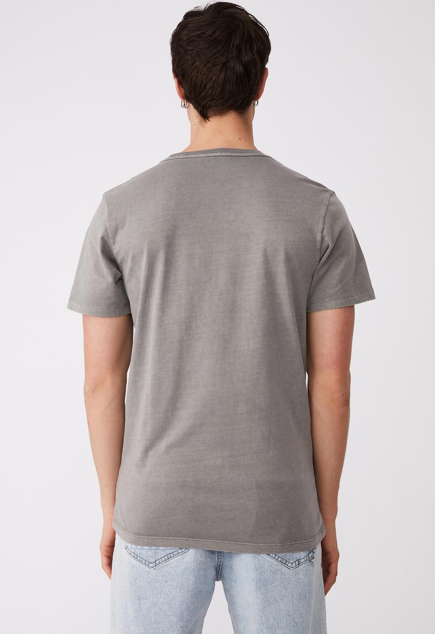 Cotton On - Organic crew T-shirt - slate stone