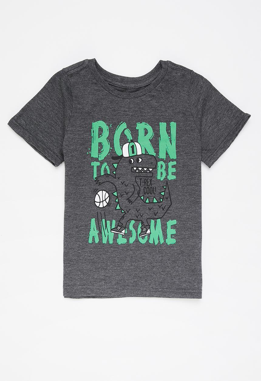 Pop Candy - Boys printed graphic T-shirt - charcoal