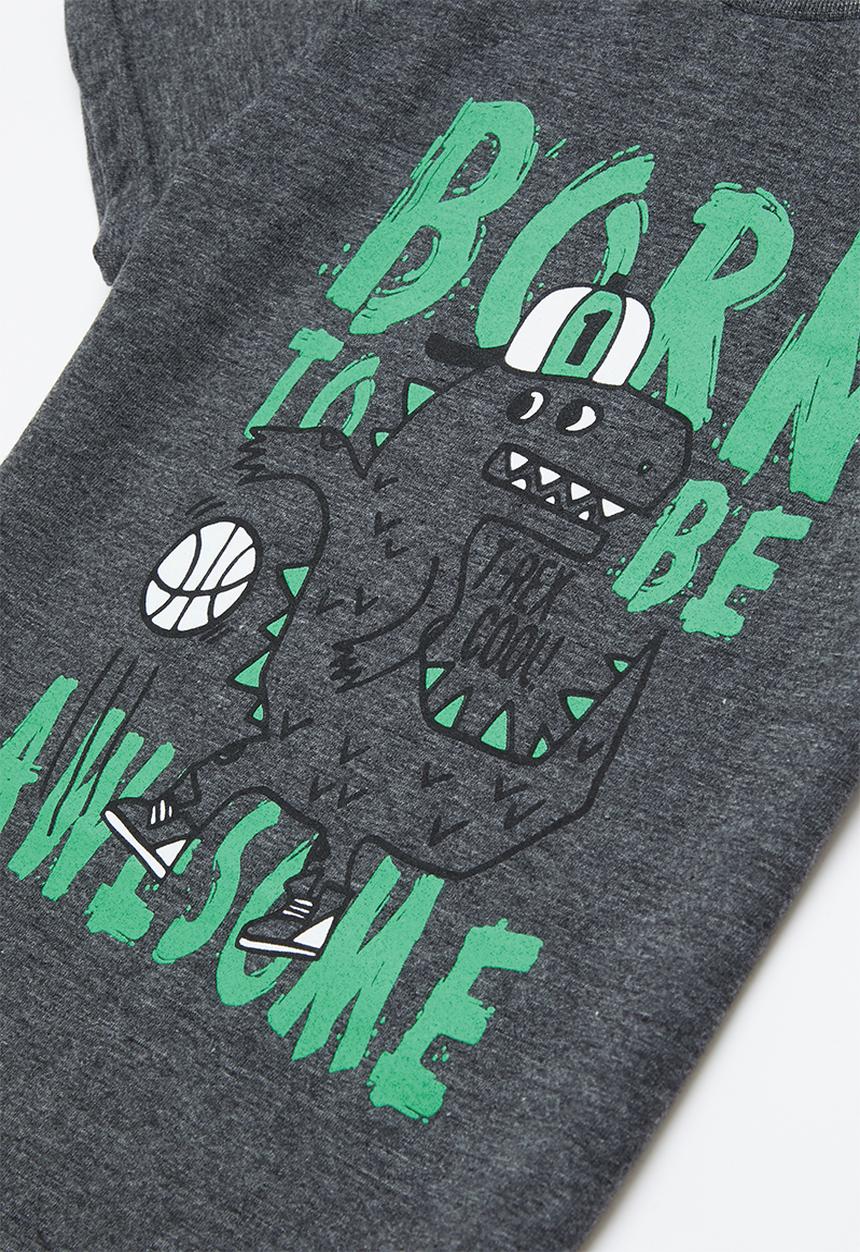 Pop Candy - Boys printed graphic T-shirt - charcoal