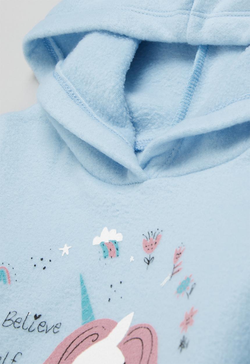 Pop Candy - 2 Pack polar fleece hoodie set - blue/milk