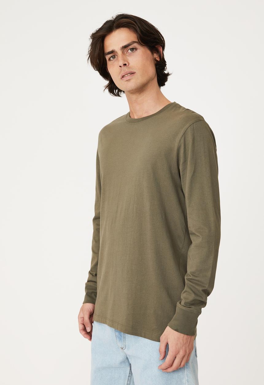 Cotton On - Organic long sleeve T-shirt - military