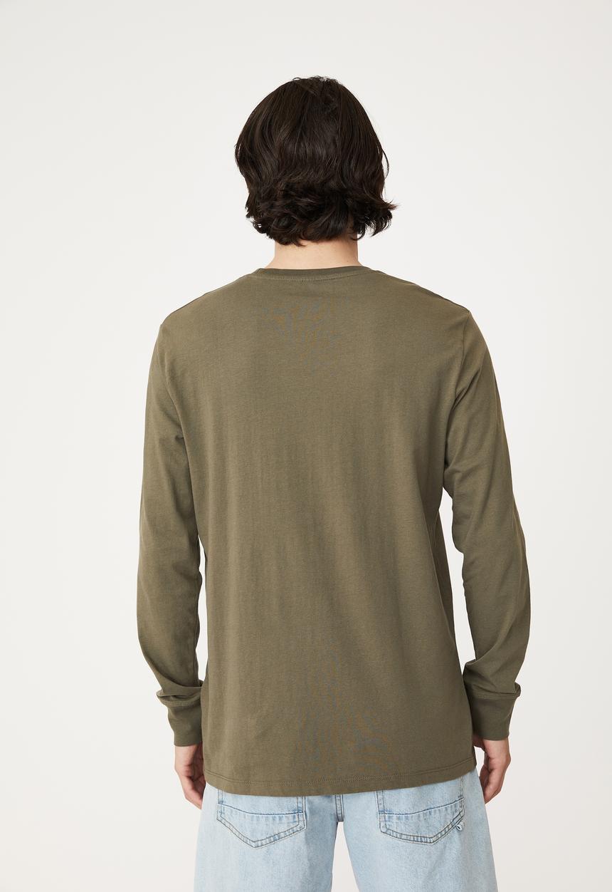 Cotton On - Organic long sleeve T-shirt - military