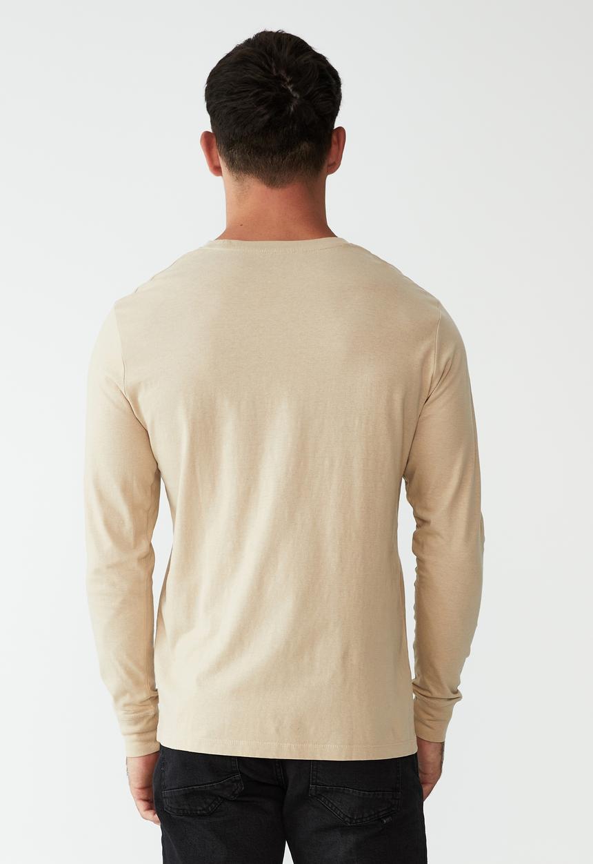 Cotton On - Organic long sleeve T-shirt - stone clay