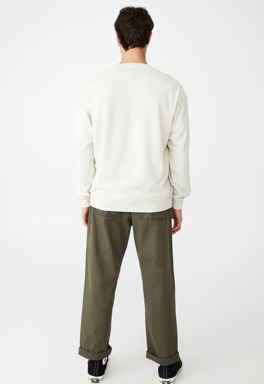 Cotton On - Oversized Crew Fleece - Ecru