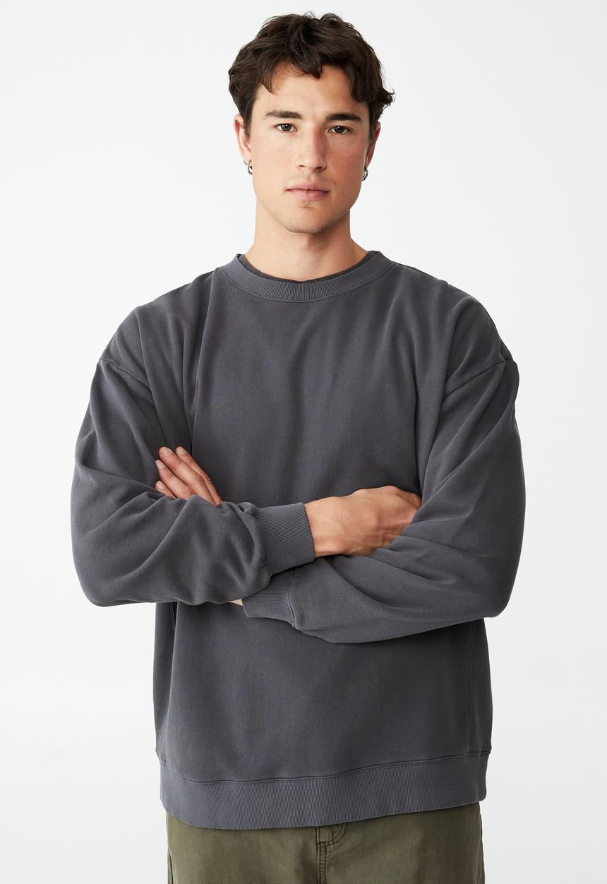Cotton On - Oversized crew fleece - faded slate