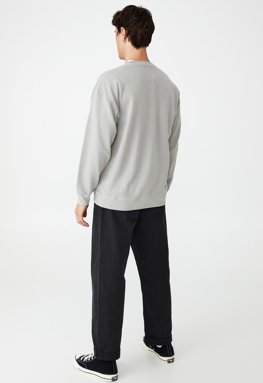 Cotton On - Oversized crew fleece - overcast grey
