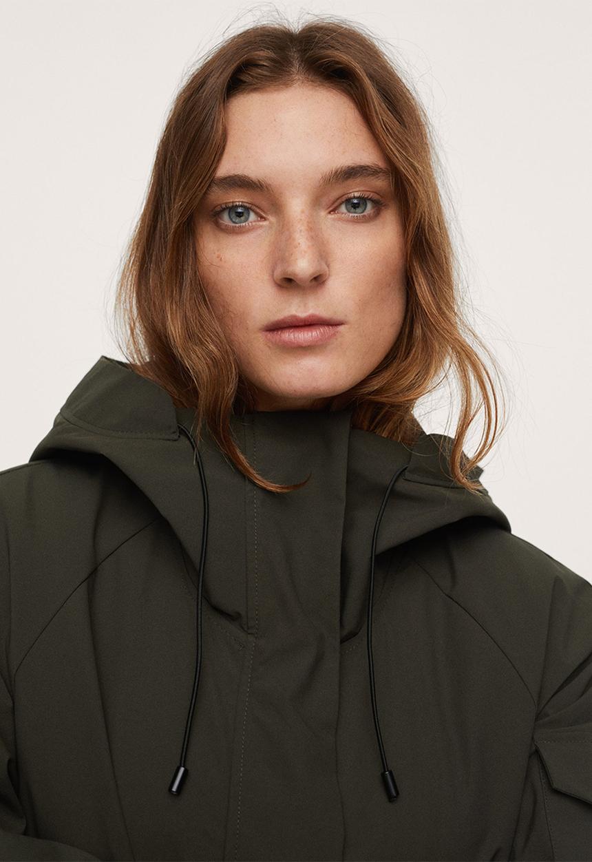 MANGO - Parka merlot - khaki