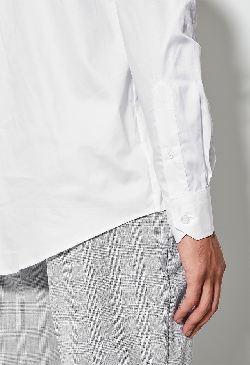 Superbalist - Jos slim sateen shirt - white