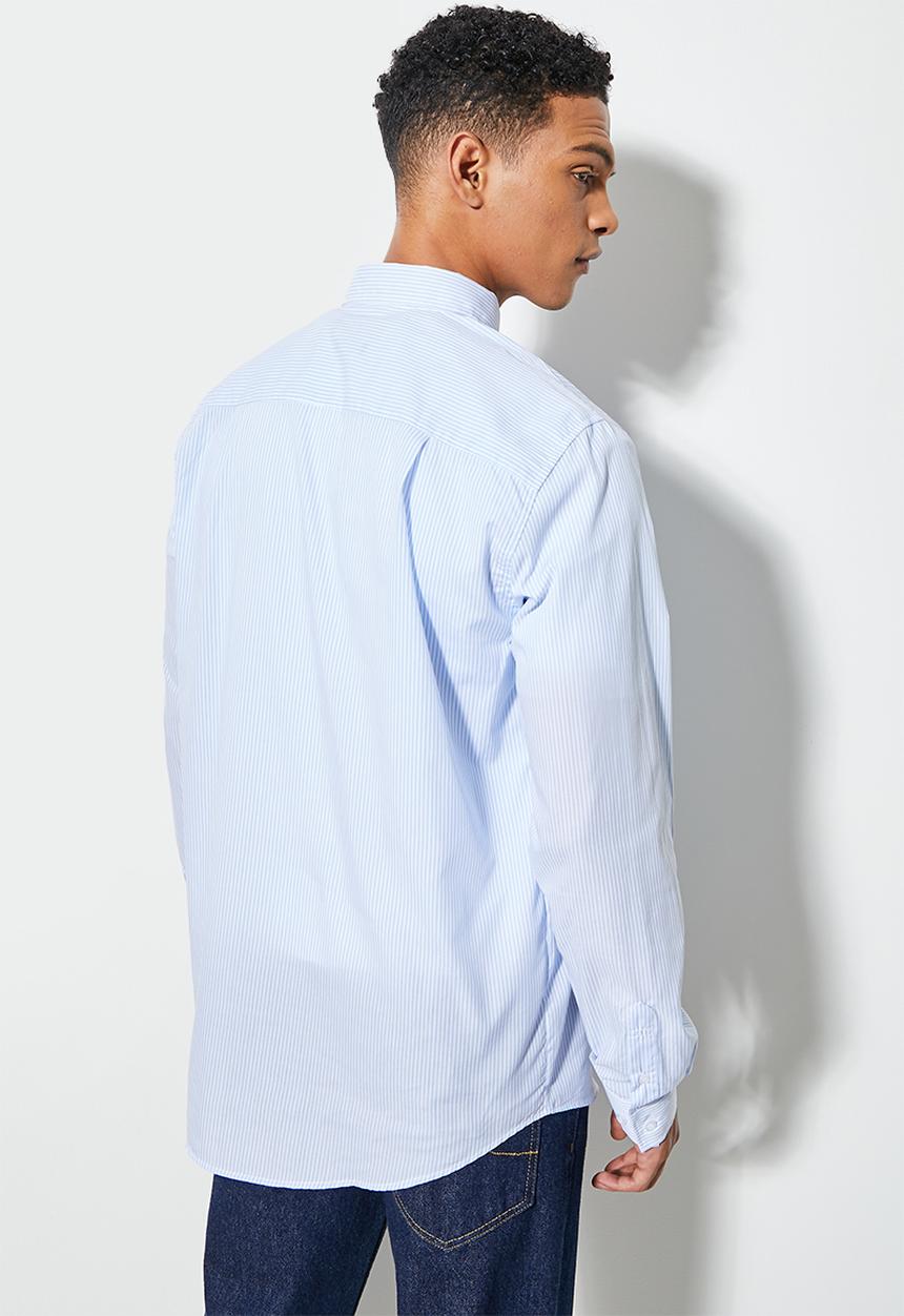 Superbalist - Barber regular fit stripe shirt - blue