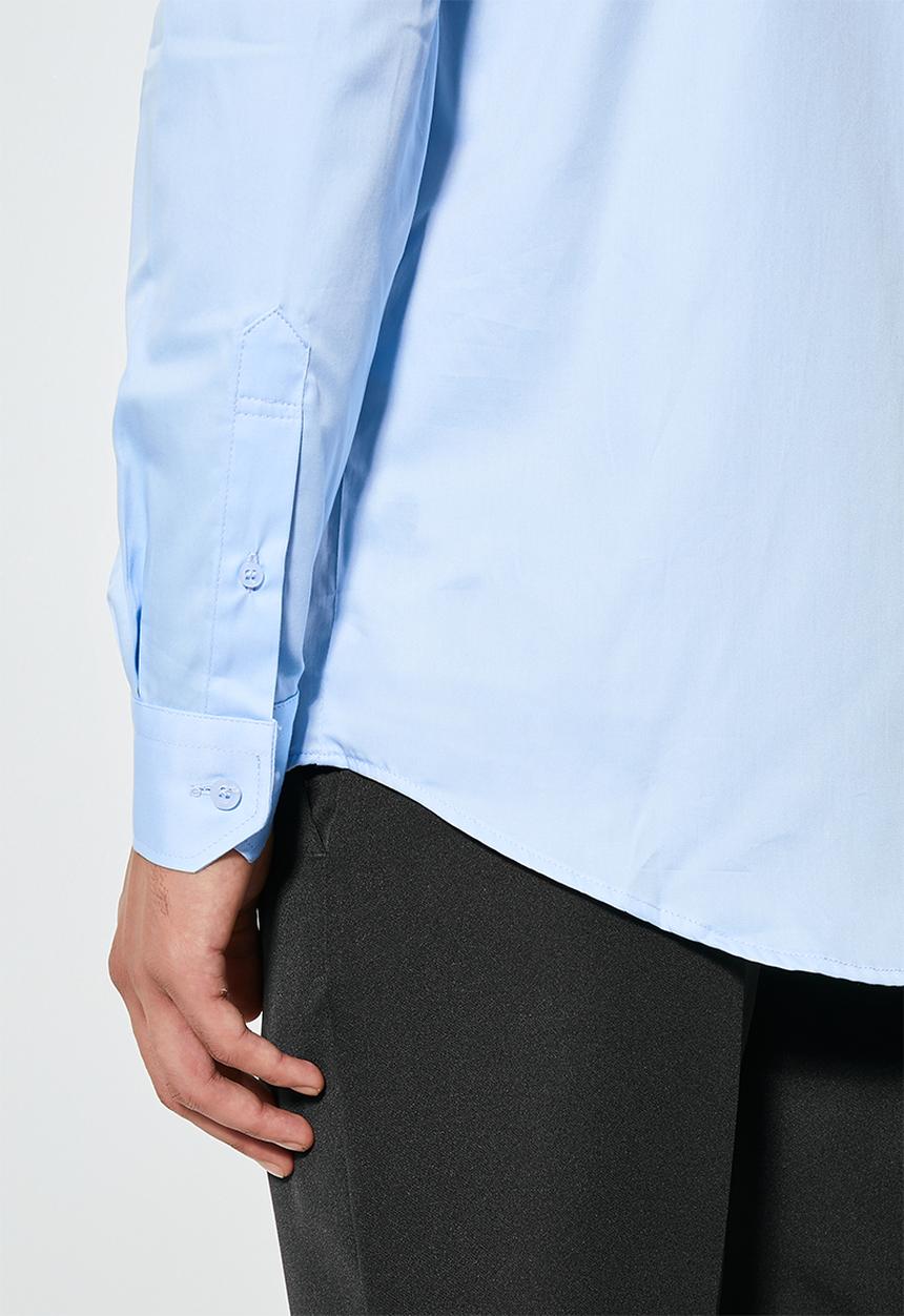 Superbalist - Jos slim sateen shirt - blue