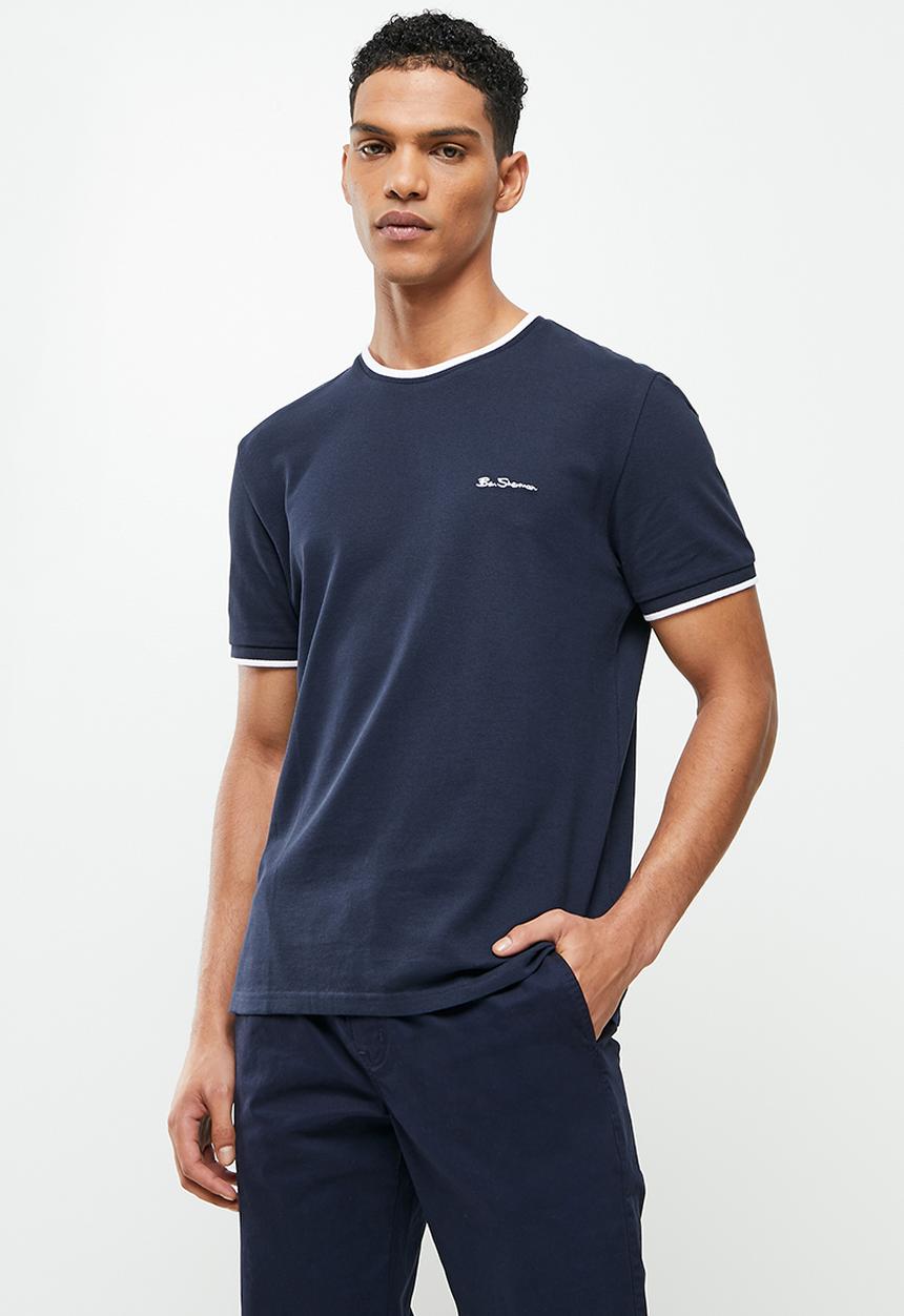 Ben Sherman - Pique crew neck short sleeve tee - navy
