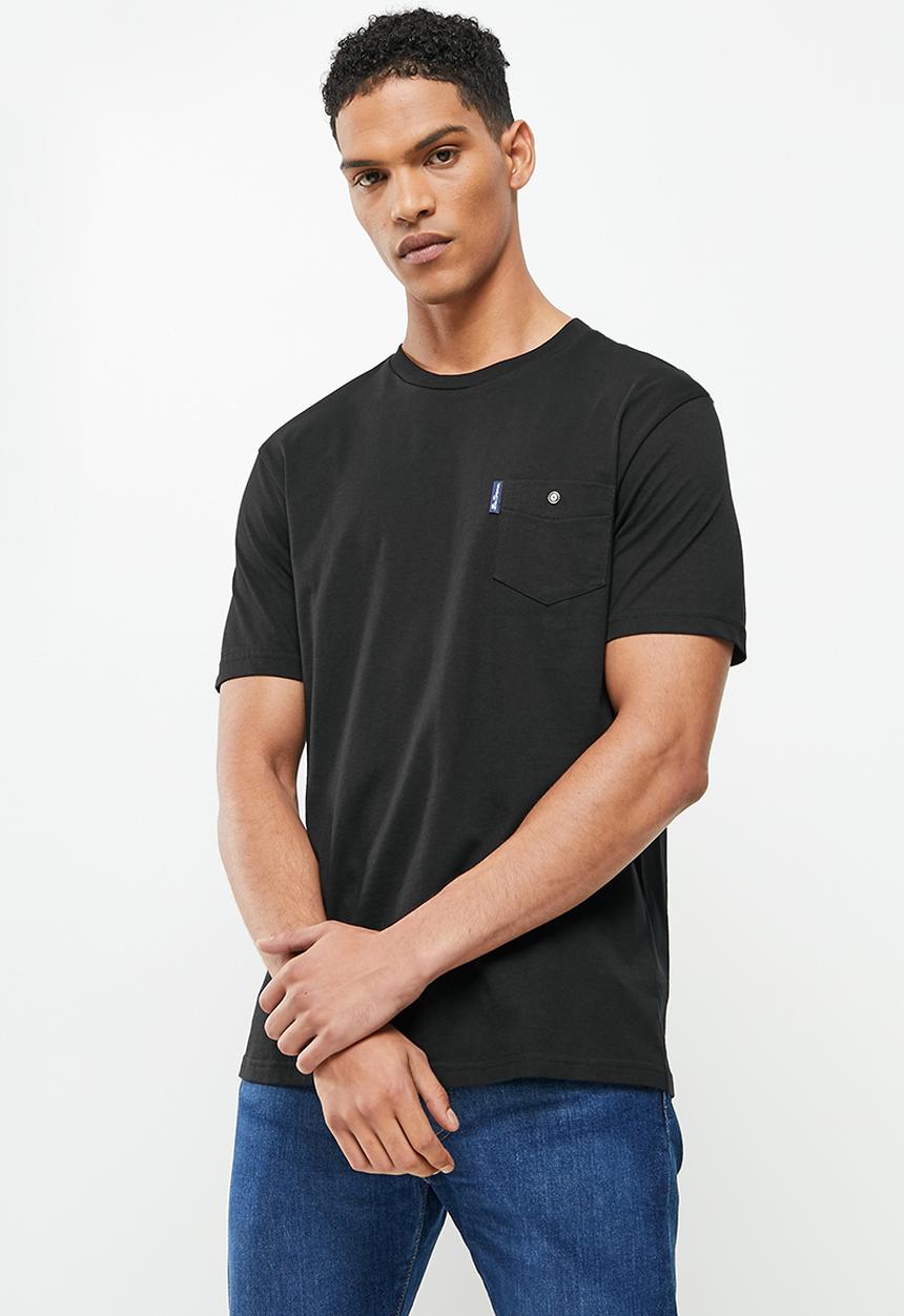 Ben Sherman - Pique short sleeve pocket tee - black
