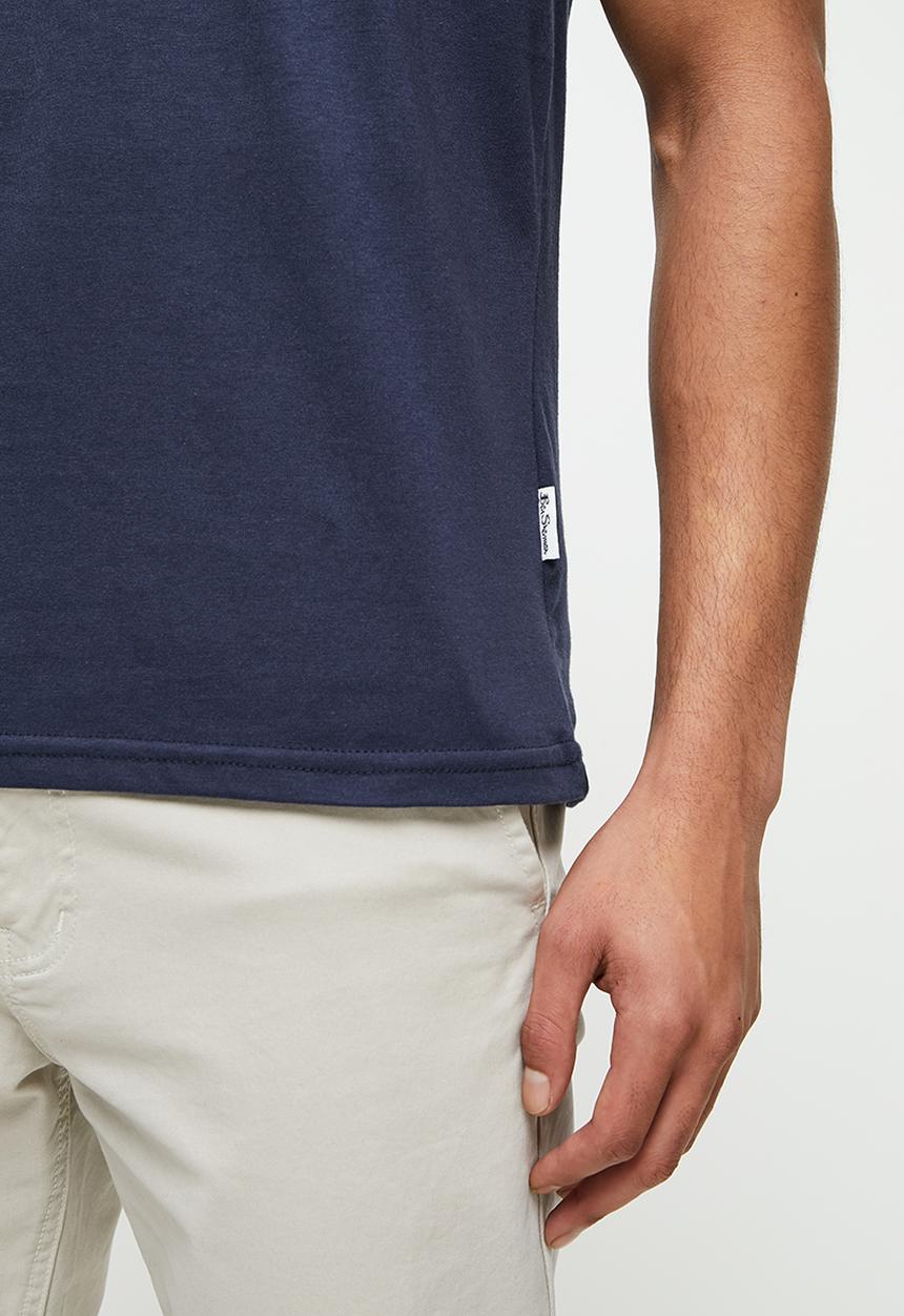 Ben Sherman - Basic short sleeve v-neck ben tee - navy