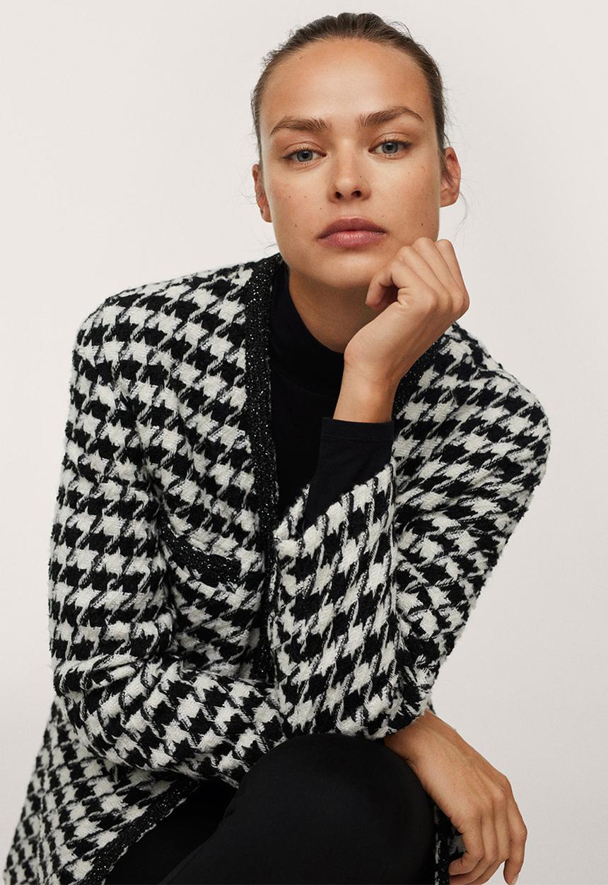 MANGO - Jacket chan - white & black 