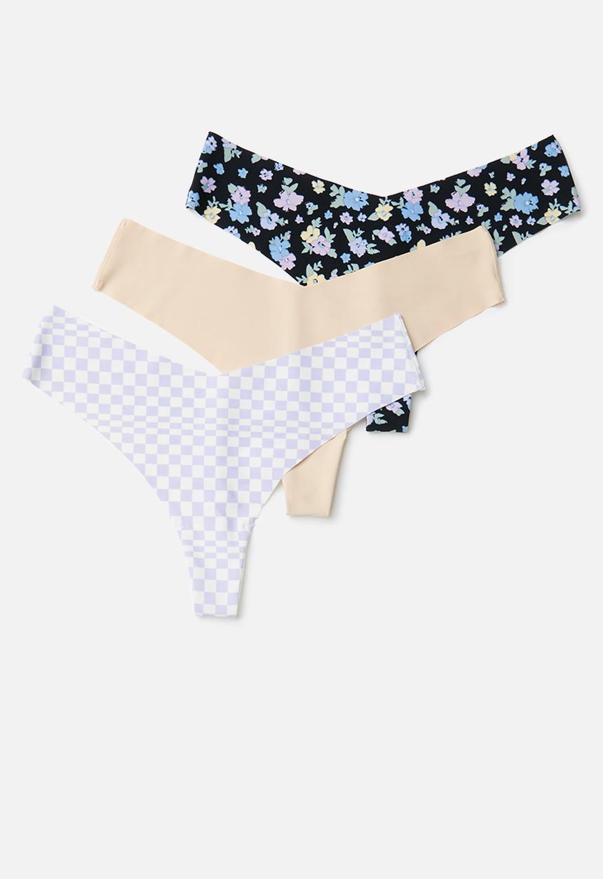 Cotton On - The invisible g string brief 3 pack - multi 