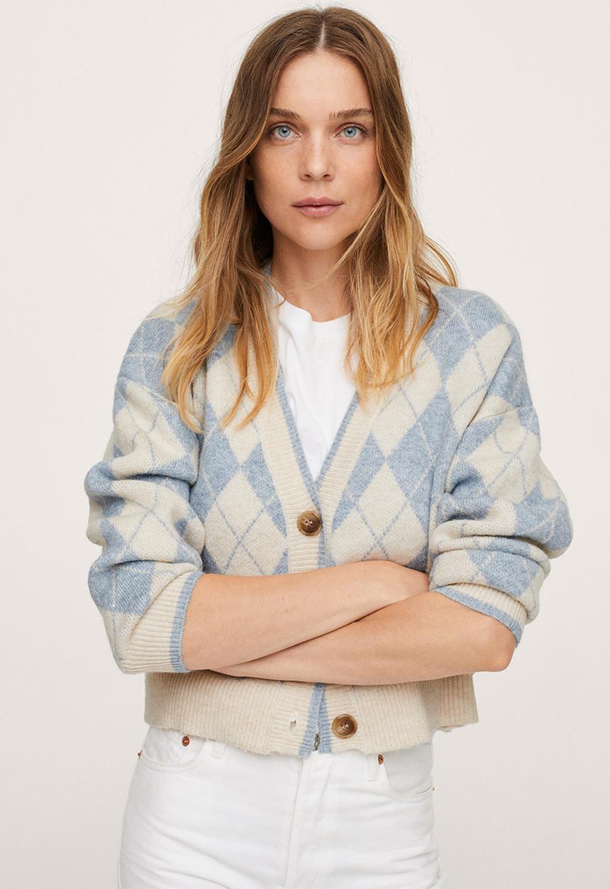 MANGO - Cardigan rumba - pastel blue