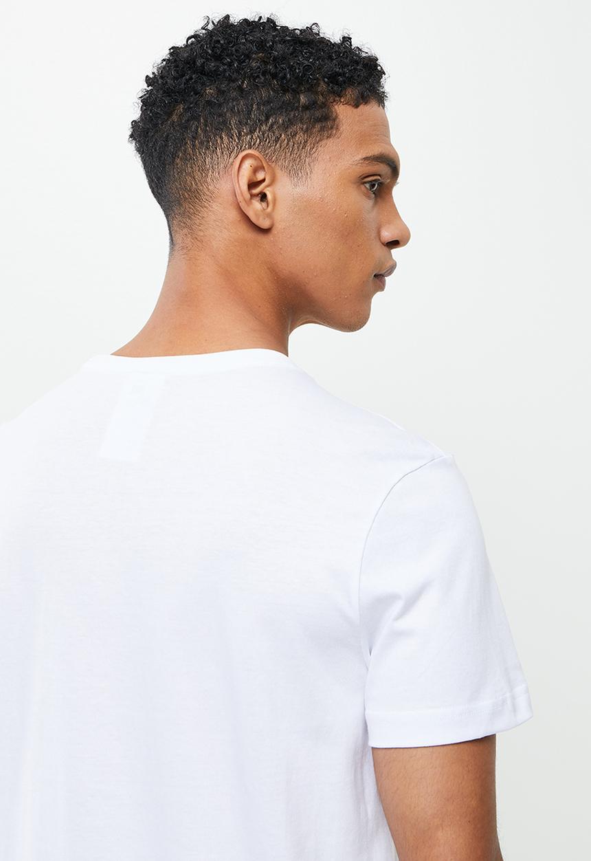 Reebok - GS Men's Stacked T-Shirt- white & essential blue