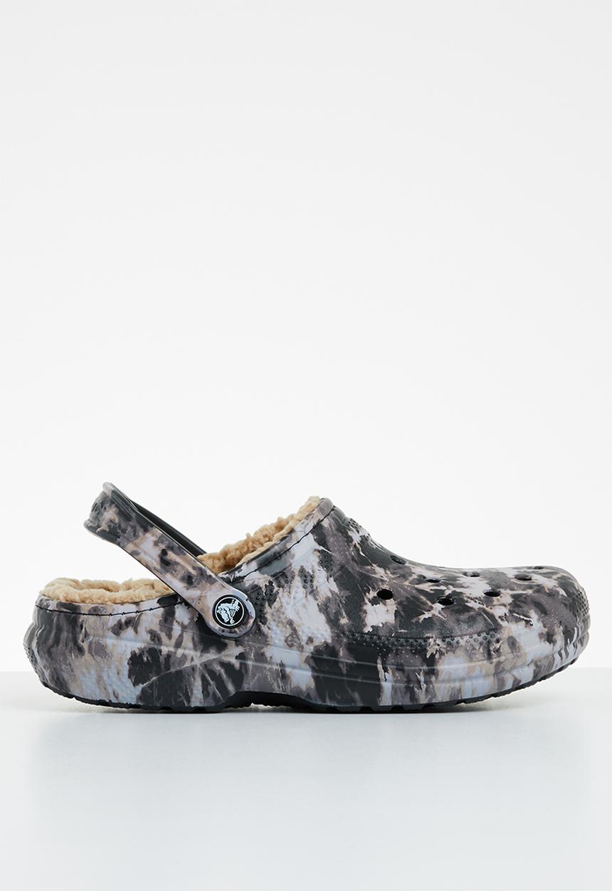 Crocs - Classic lined bleach dye clog - black