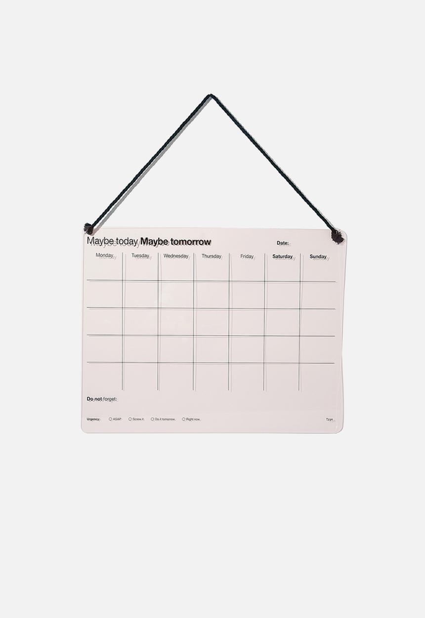 Typo - Xl reuse me calendar - clear