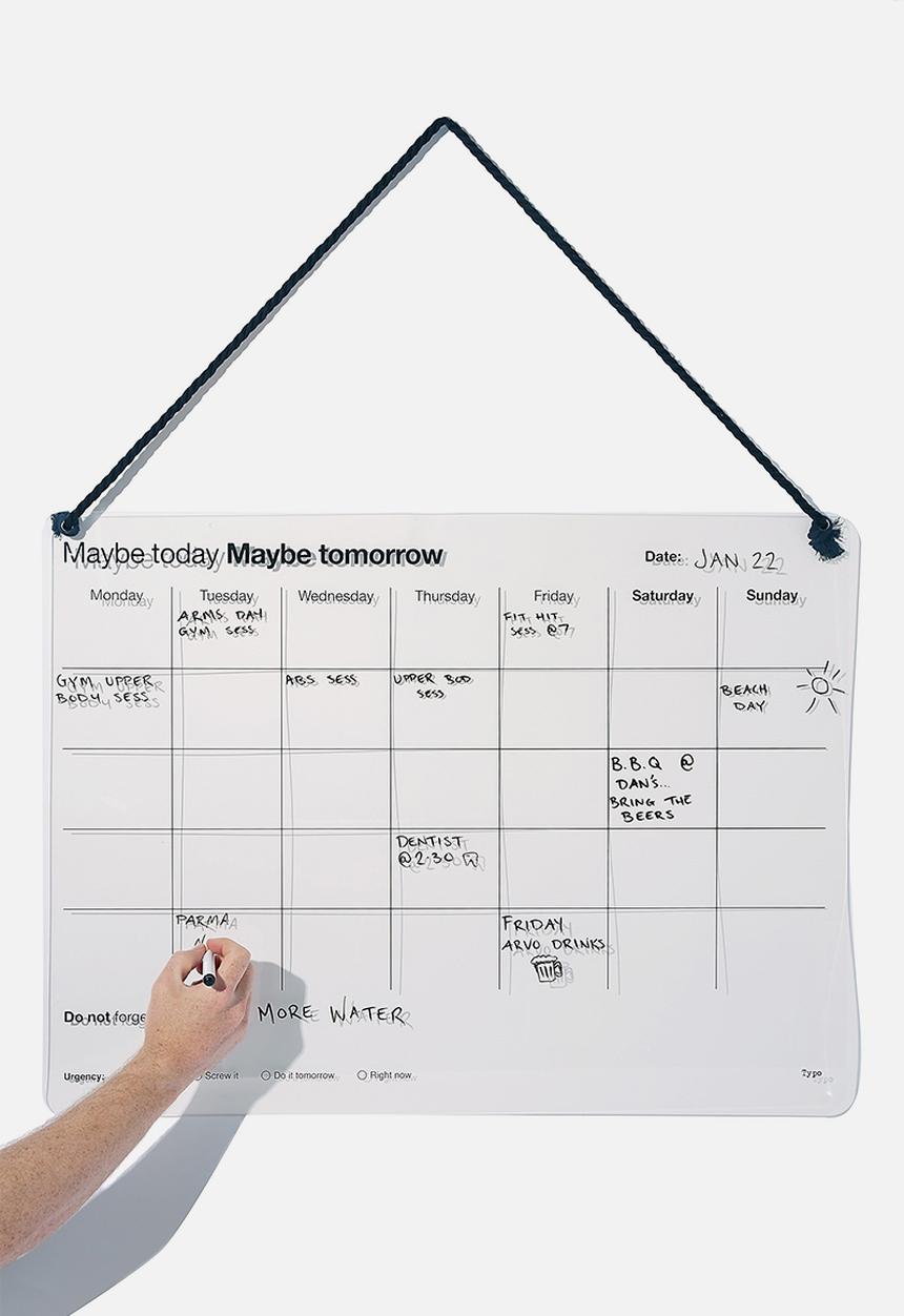 Typo - Xl reuse me calendar - clear