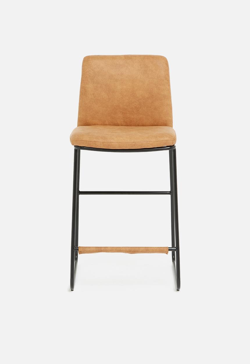 Sixth Floor - Hudson PU counter stool - tan