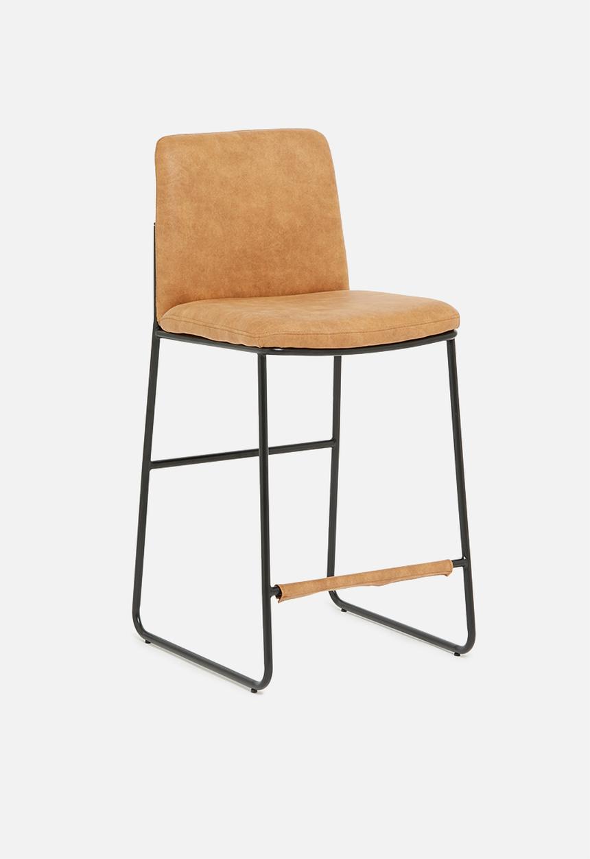 Sixth Floor - Hudson PU counter stool - tan