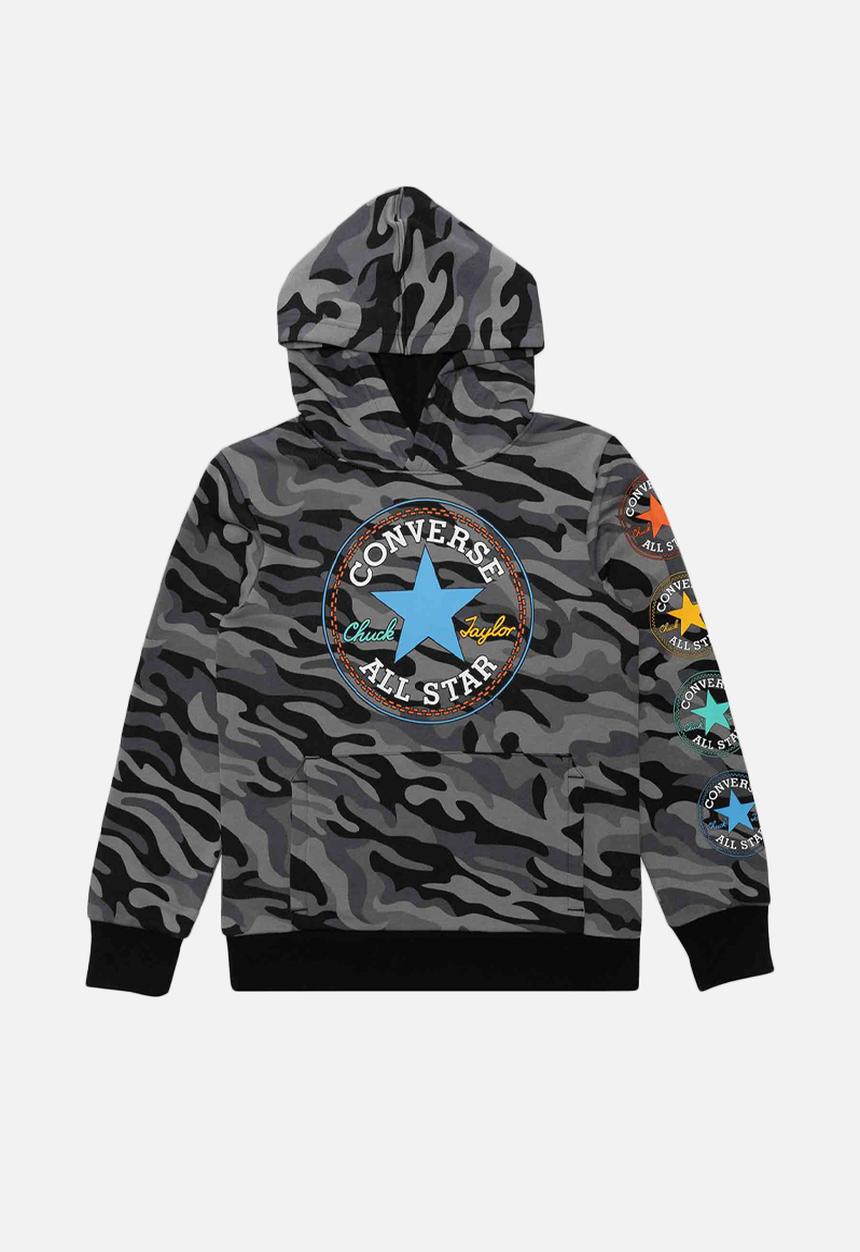 Converse - Converse boys camo po hoodie - black